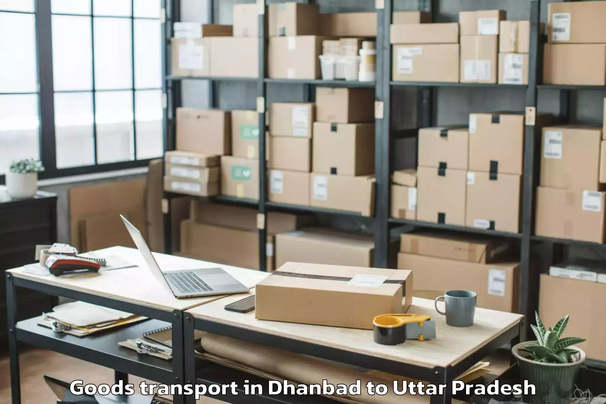 Comprehensive Dhanbad to Kumarganj Goods Transport